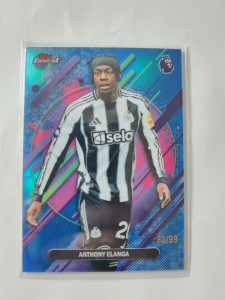 Anthony Elanga /99 Topps Finest Newcastle United Premiere League for sale on Ebay