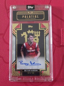 Topps Palatial Bryan Robson Auto 1/10 Manchester United for sale on Ebay