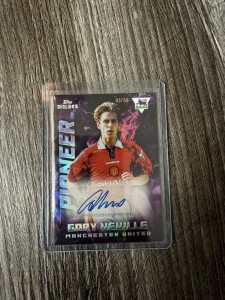 Gary Neville Auto Topps Decades Pioneer /50 Manchester United  for sale on Ebay