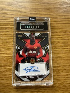 Manchester United Topps Palatial Patrice Evra  Twilight Treasure 9/10 Bookend for sale on Ebay