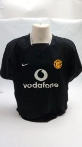 Nike Manchester United Black 2003-05 Away Shirt Vodafone Men's for sale on Ebay
