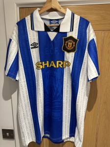 Original Authentic Manchester United 1994/96 Cantona #7 Third Shirt - XL for sale on Ebay