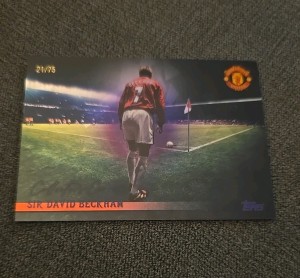 Sir David Beckham /75 Topps Manchester United Set Parallel Collectors Corner for sale on Ebay