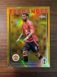 Topps Chrome 2024-25 Bruno Fernandes Gold Refractor Manchester United /50 Mint for sale on Ebay