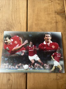 Manchester United FC Bryan Robson Signed Print Size A4 for sale on Ebay