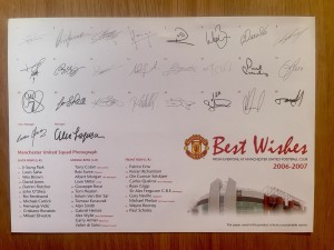 Manchester United FC 2006-07 League Champions Pre-printed Autographs Promo Card for sale on Ebay