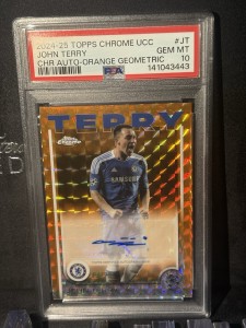 2024-25 Topps Chrome UCC John Terry Orange Geometric Auto /25 PSA 10 Chelsea for sale on Ebay