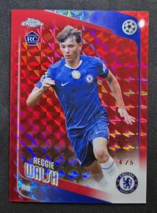 Topps Chrome 25/26 Ucc Reggie Walsh Rookie Giometric Refractor /5 Red Chelsea for sale on Ebay