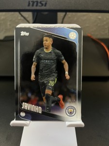 Savinho Topps UCC Flagship 2025/26 Black Parallel 10/10 BOOKEND  Manchester City for sale on Ebay