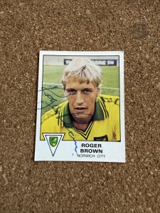 Roger Brown - Norwich City Signed Unused Football 80 Sticker for sale on Ebay