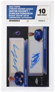 Topps Chrome Wayne Rooney/Duncan Ferguson Everton Dual Auto /10 GMT 10 (4/10) for sale on Ebay