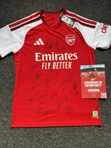 Arsenal Signed 26/27 Jersey With Officials CLUB COA Rice, Saka, Odegaard + More! for sale on Ebay
