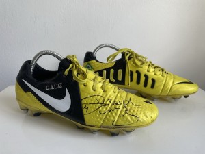 Nike David Luiz Chelsea Match Worn Personlised signed Boots for sale on Ebay