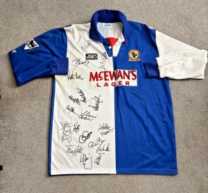 Blackburn Rovers SIGNED & Match Worn Lee Makel Home Shirt - Signed by Squad for sale on Ebay