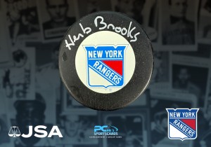 Herb Brooks Signed Auto Official NHL Rangers Hockey Puck JSA COA TLB9 for sale on Ebay