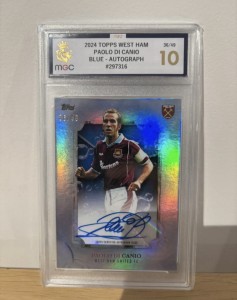 Paolo Di canio auto card West Ham United topps 2024 graded 10 for sale on Ebay