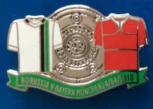 German Borussia Munchengladbach v Bayern Munich Kit Match Badge for sale on Ebay