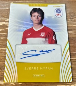 Sverre Nypan Auto 4/5 2025/26 Panini EFL Eternity Middlesbrough Rare for sale on Ebay