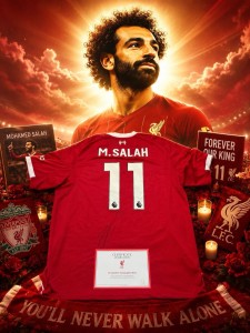 Mohamed Salah Hand Signed 25/26 Shirt W/ Club COA Liverpool for sale on Ebay