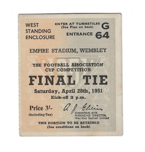 1951 FA Cup Final Newcastle United/Utd v Blackpool - TICKET for sale on Ebay