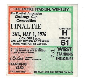 1976 FA Cup Final Manchester United/Man Utd v Southampton - TICKET for sale on Ebay
