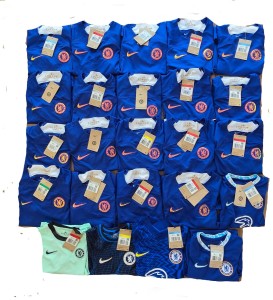 Nike CHELSEA Football Shirt Boys Kids X 24 JOB LOT Bulk NEW WITH TAGS for sale on Ebay