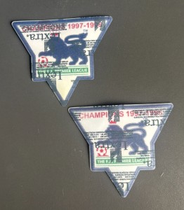Official Premier league 1997-98 champions Football Patch/Badge sporting ID x 2 for sale on Ebay