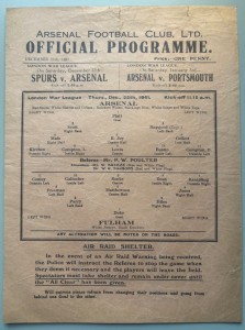 1941/42 Arsenal v Fulham London War League for sale on Ebay