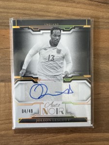 Joleon Lescott /49 Auto - 2024/25 Panini Noir - England - Everton/Man City for sale on Ebay