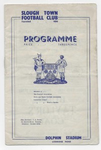 1951/52 Corinthian League - SLOUGH TOWN v. CHESHAM UNITED for sale on Ebay