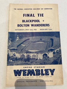 FA Cup Final Football Programme 1953 Blackpool vs Bolton Wanderers for sale on Ebay