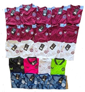 ASTON VILLA Football Shirt Boys Kids X 23 JOB LOT Bulk NEW WITH TAGS for sale on Ebay