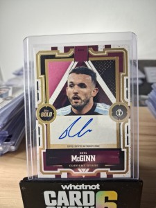 John Mcginn Auto Topps Gold Aston Villa Europa League Winner for sale on Ebay