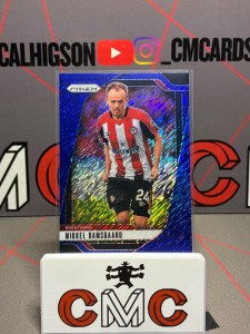 2024-25 panini prizm Mikkel Damsgaard blue shimmer /8 Brentford for sale on Ebay