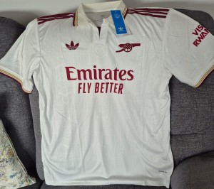 adidas Arsenal Away Football Shirt White Adults 2025/26 3XL Short Sleeves for sale on Ebay