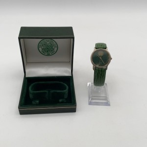 Celtic FC Green Quartz Wristwatch 33mm Genuine Leather Strap with Box Untested for sale on Ebay