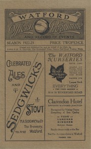 1922/23 Full Size Watford Programme Watford Boys v West ham Boys almost perfect. for sale on Ebay
