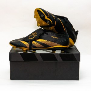 Adidas Predator Football Boots – Black/Gold Fold-Over Tongue – UK Size 7 for sale on Ebay