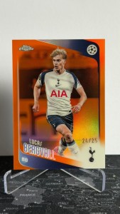 Topps 2025-26 UCC Chrome Lucas Bergvall /25 Tottenham Spurs for sale on Ebay