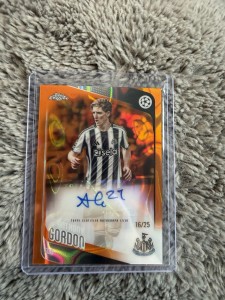 Topps Chrome UEFA Club Competitions Anthony Gordon Autographed Newcastle Utd /25 for sale on Ebay