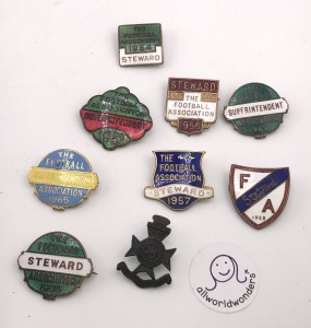 Vintage Football Association Steward Superintendent Enamel Badge Job Lot for sale on Ebay