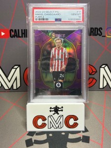 2022-23 panini select Mikkel Damsgaard purple /135 psa 10 Brentford for sale on Ebay