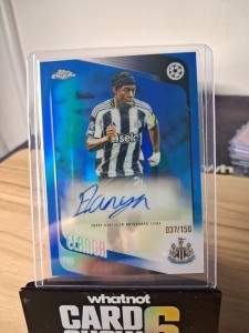 Anthony Elanga Auto /150 Topps Chrome Newcastle United for sale on Ebay