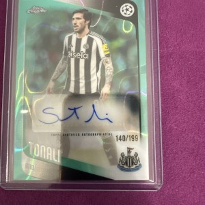Topps Chrome UCC 2026 - Sandro Tonali 140/199 Auto - Newcastle  for sale on Ebay