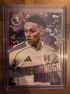 Topps 2025/26 Premier League Breakthrough Baller Josh King RC Fulham 5/5 Rare for sale on Ebay