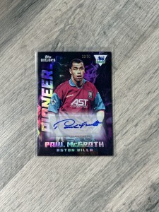 Topps Premier League Decades 1990's Paul McGrath Auto /50 Aston Villa for sale on Ebay