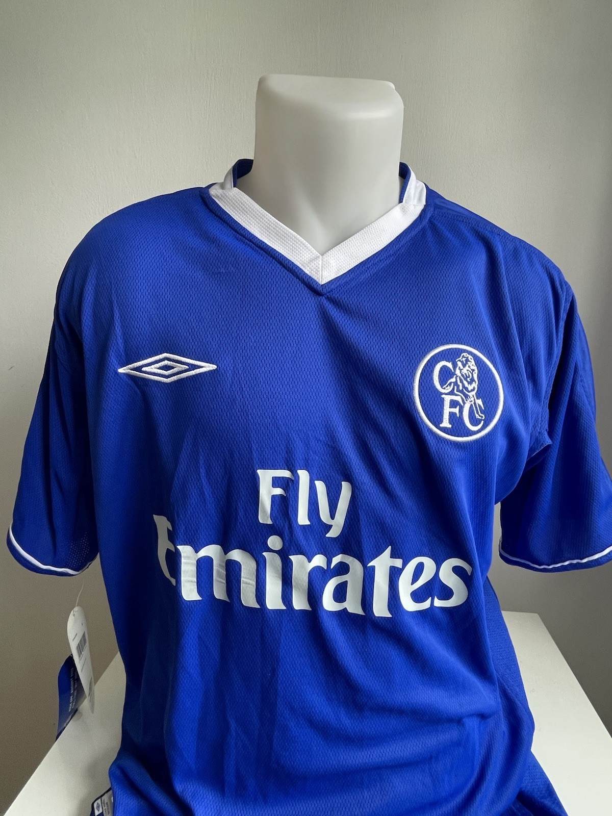 Umbro Chelsea Rare Home Shirt Zola Tribute Match 2004 Signed Size BNWT for sale on Ebay