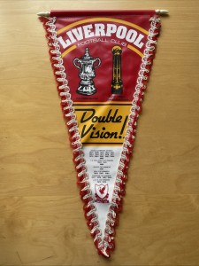 Scarce 1986 Liverpool FC Double Winning Season 15 x 9 Pennant. for sale on Ebay