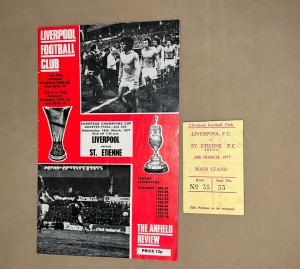 Liverpool Vs St.Etienne European Cup Quarter Final 16/03/1977 Programme & Ticket for sale on Ebay