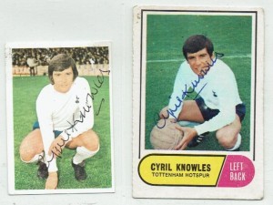 CYRIL KNOWLES signed card Lot x2 1969 A&BC 1974 FKS TOTTENHAM SPURS for sale on Ebay